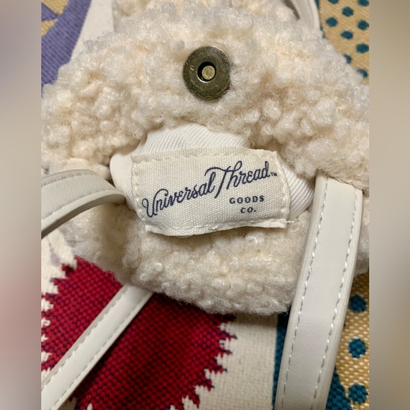 🍀Universal Thread Bags | Cream Sherpa Fuzzy Phone Crossbody#🍀UNIVER - Picture 5 of 13